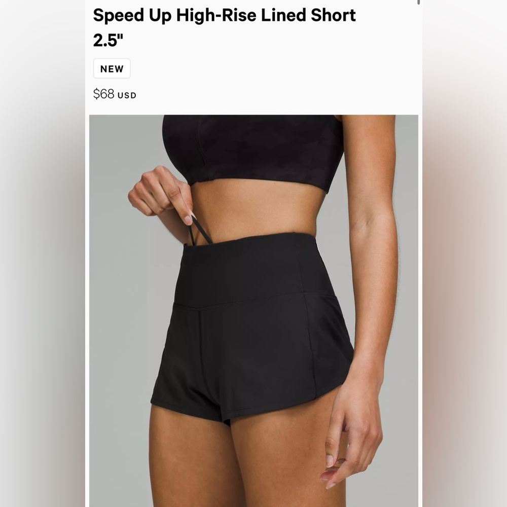 Lululemon Speed Up Short 2.5”